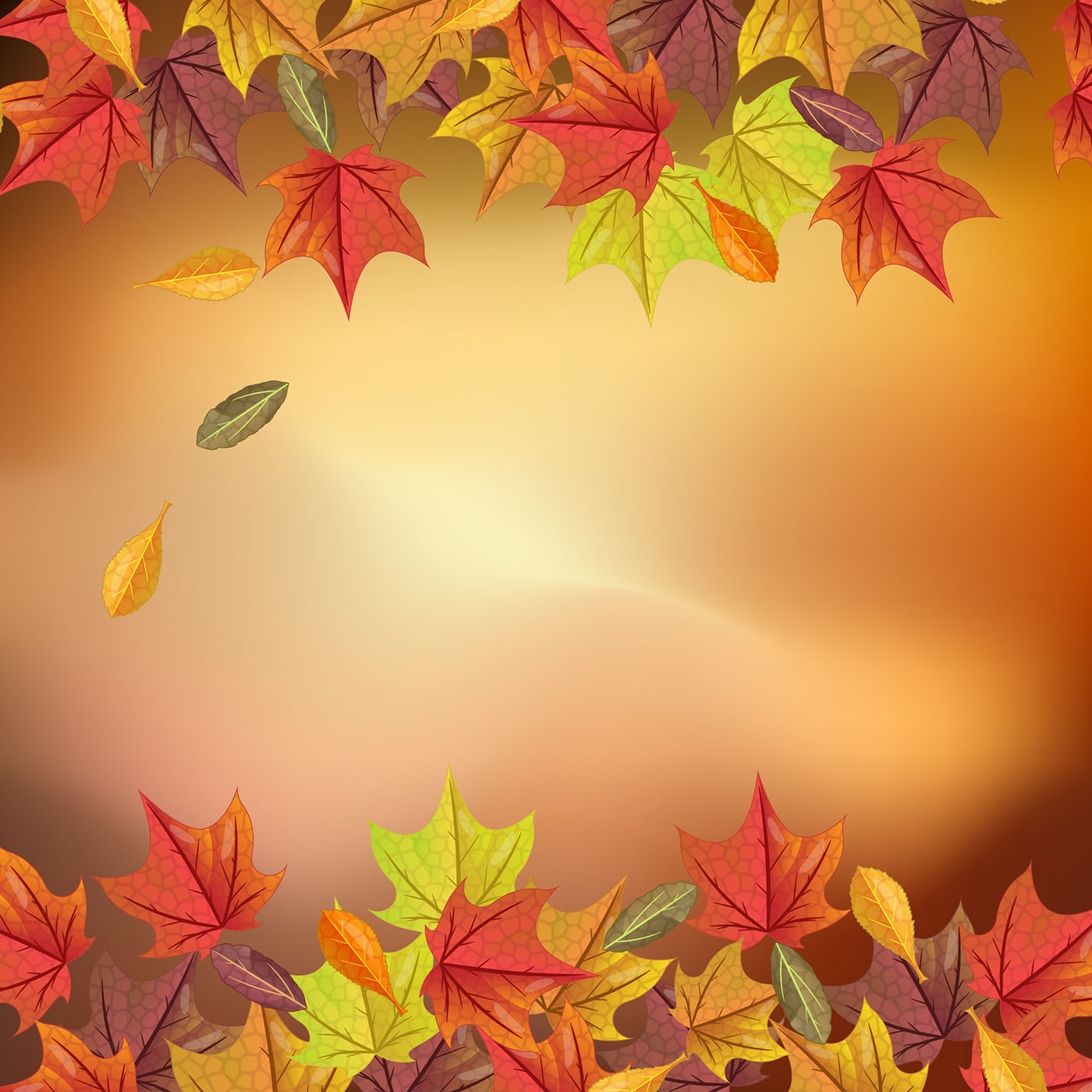 Lovely autumn background with realistic - Download Free Vectors