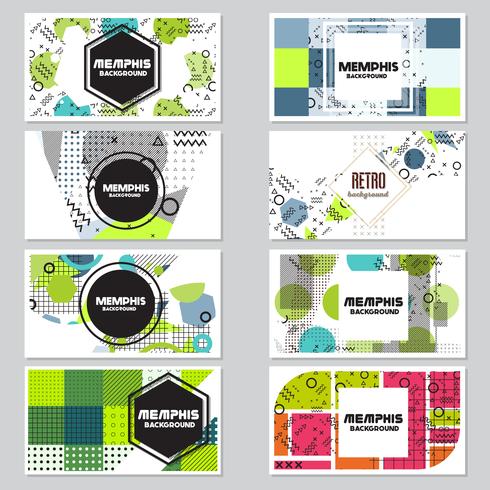 memphis background style Design Template vector