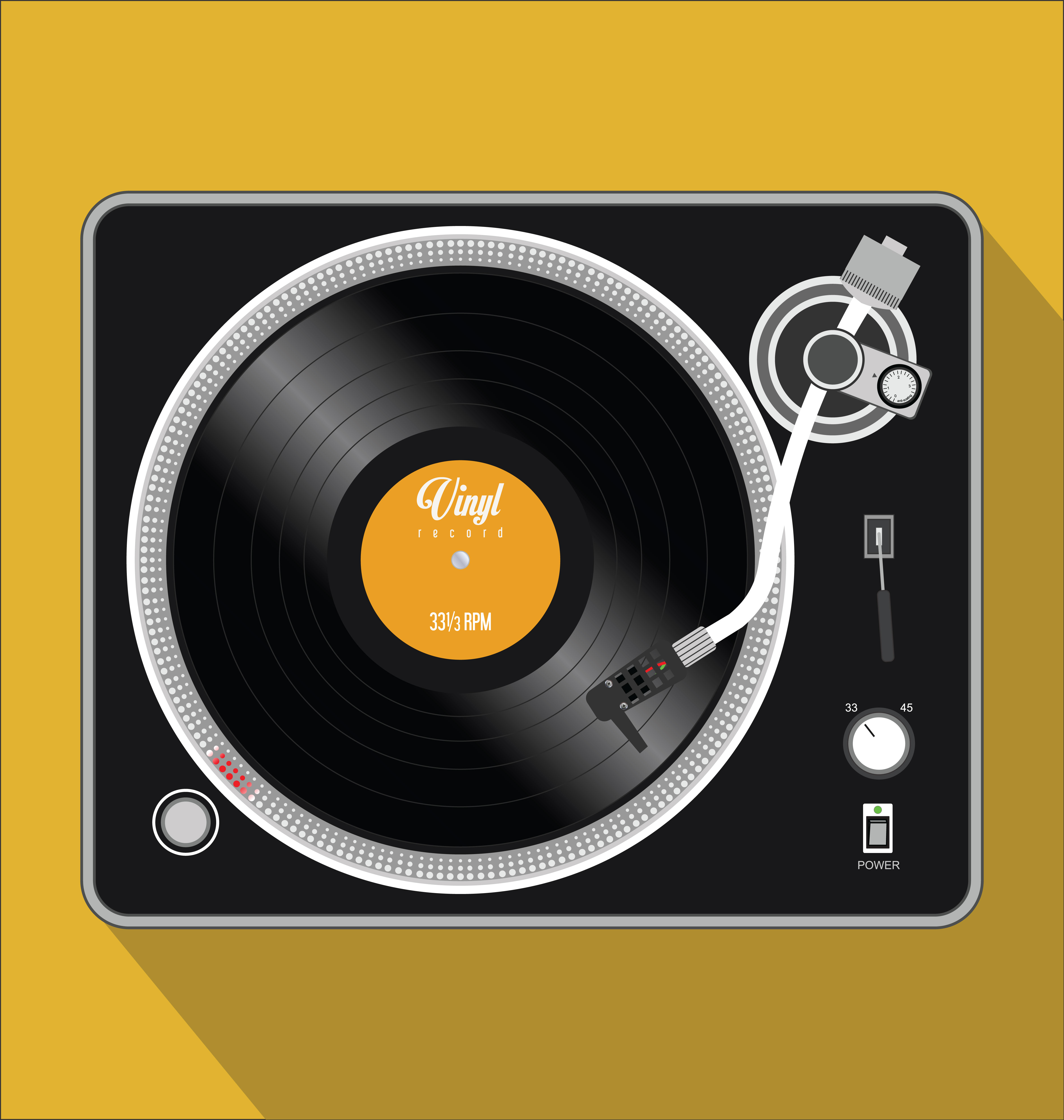 turntable graphic vector