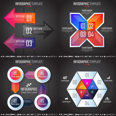 Plantilla de diseño de infografías vector