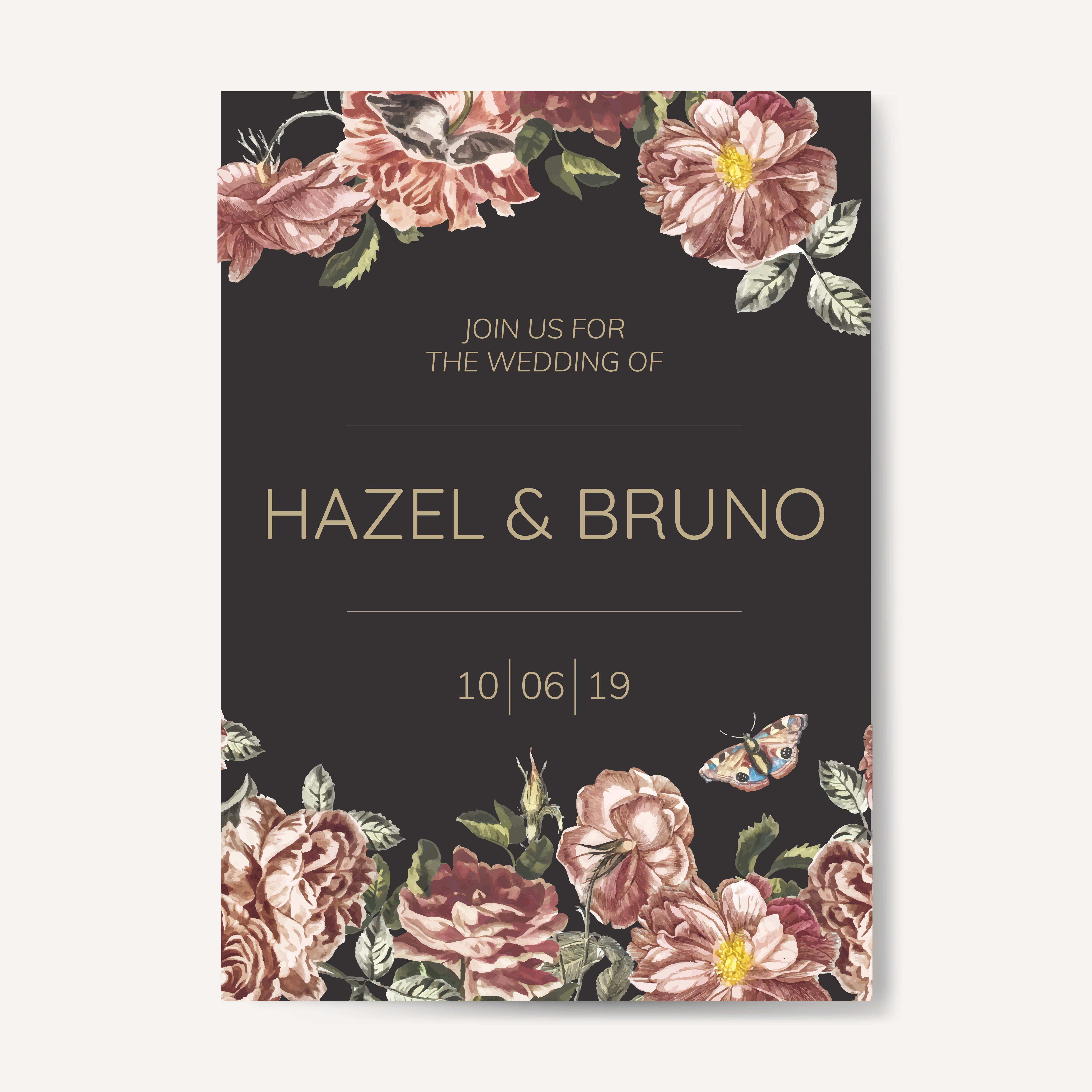 Floral themed invitation designs Download Free Vectors, Clipart