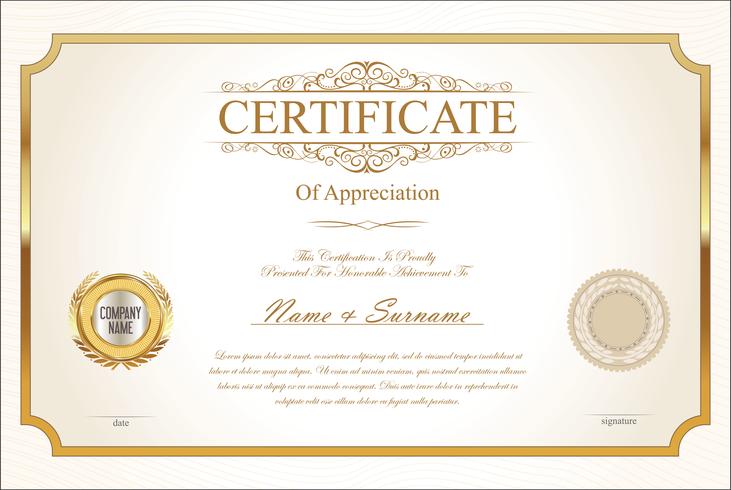 Certificate vector