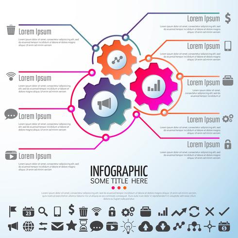 Flecha Infografía plantilla de diseño vector