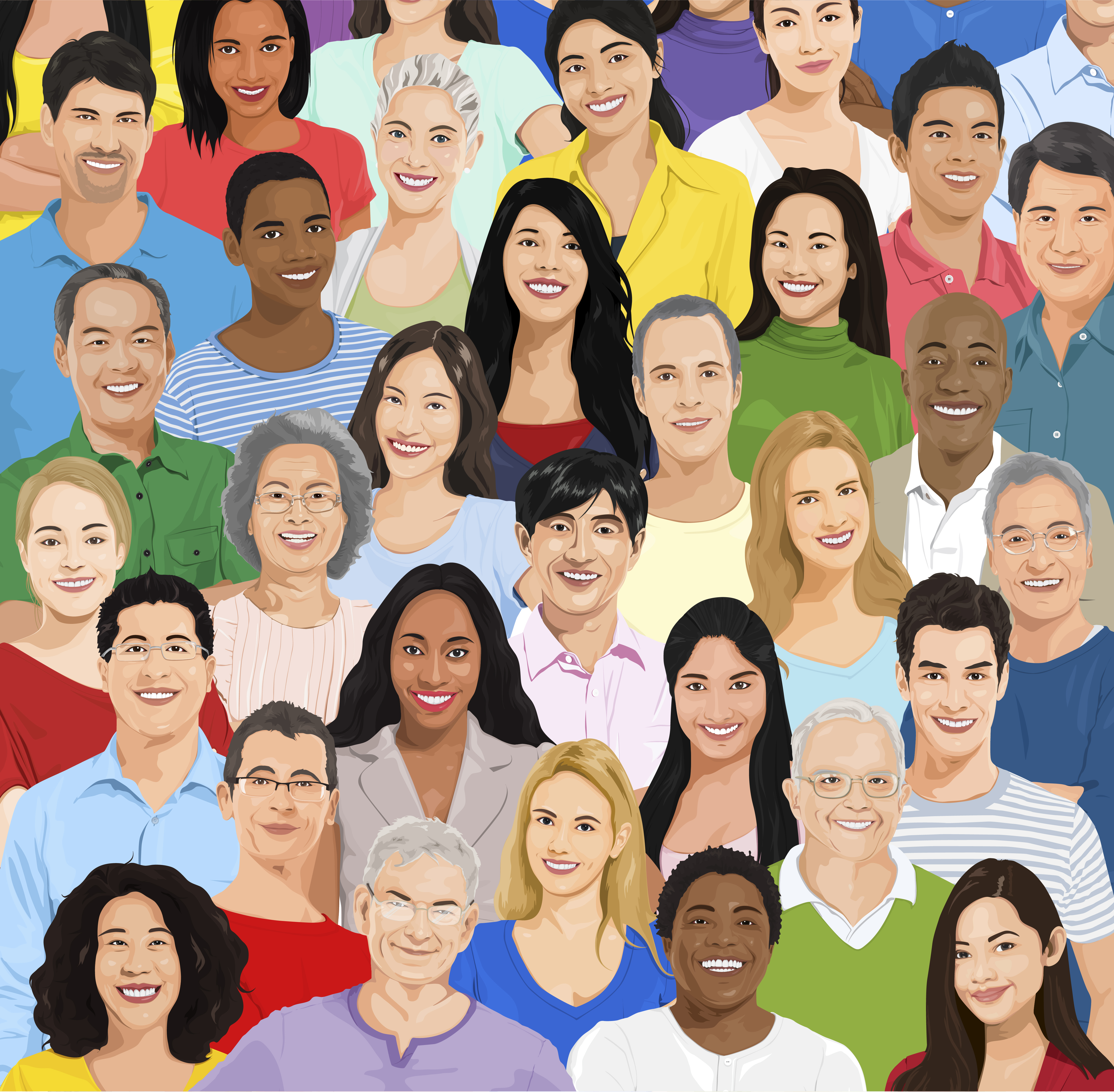 Illustration of diverse people - Download Free Vectors, Clipart
