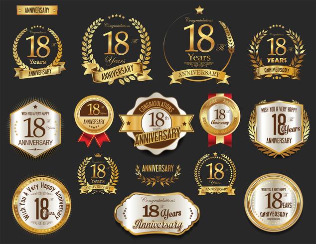 anniversary background vector