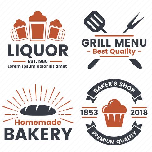 Restaurant Retro Vector Logo for banner