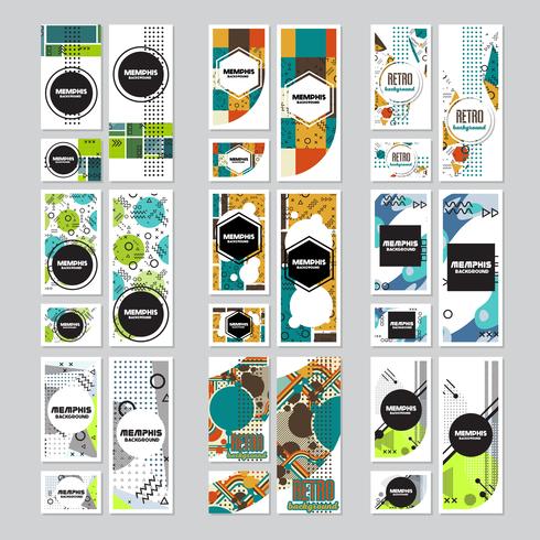 memphis background style Design Template vector