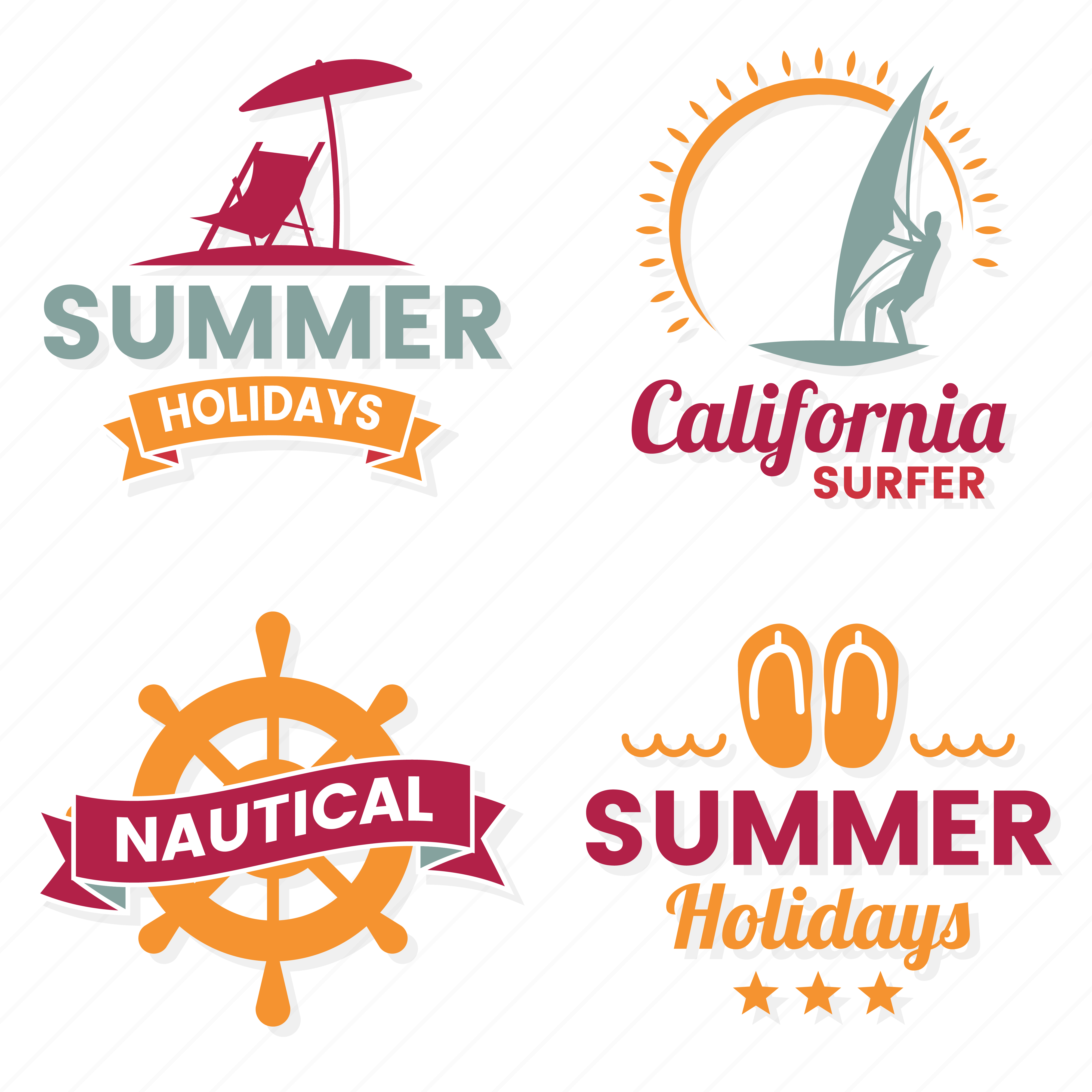 Download Summer Retro Vector Logo for banner - Download Free ...