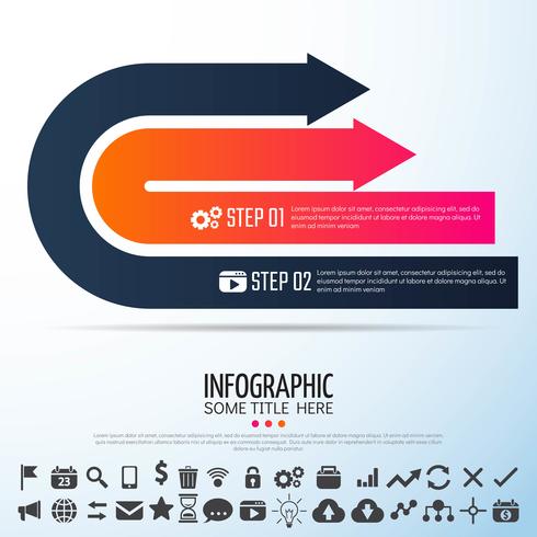 Flecha Infografía plantilla de diseño vector