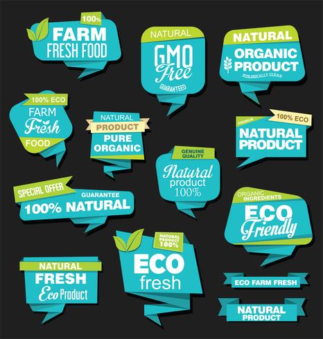 Modern badges stickers and labels collection vector