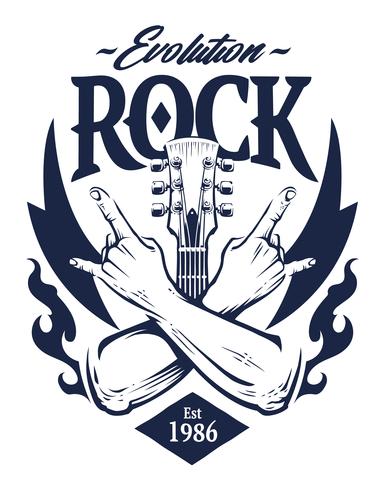 Rock Emblem Vector Art