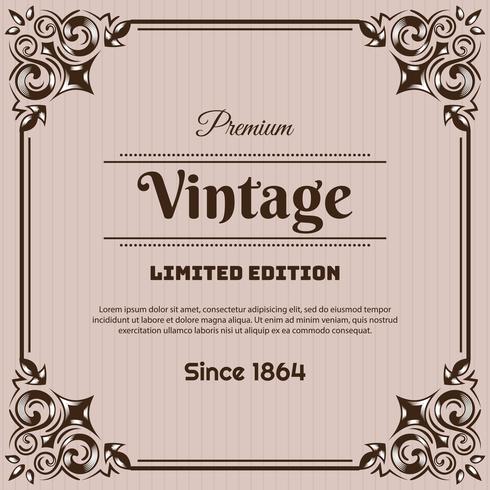 Vintage background lable style Design Template vector