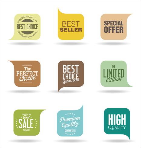 Modern badges stickers and labels collection vector