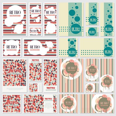 Old retro Vintage style background Design Template vector