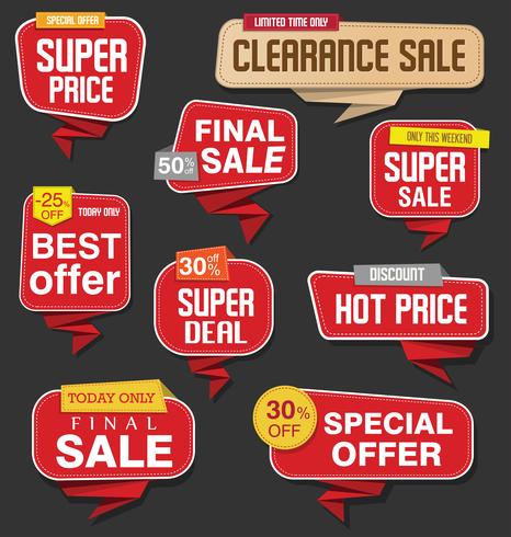 Modern badges stickers and labels collection vector