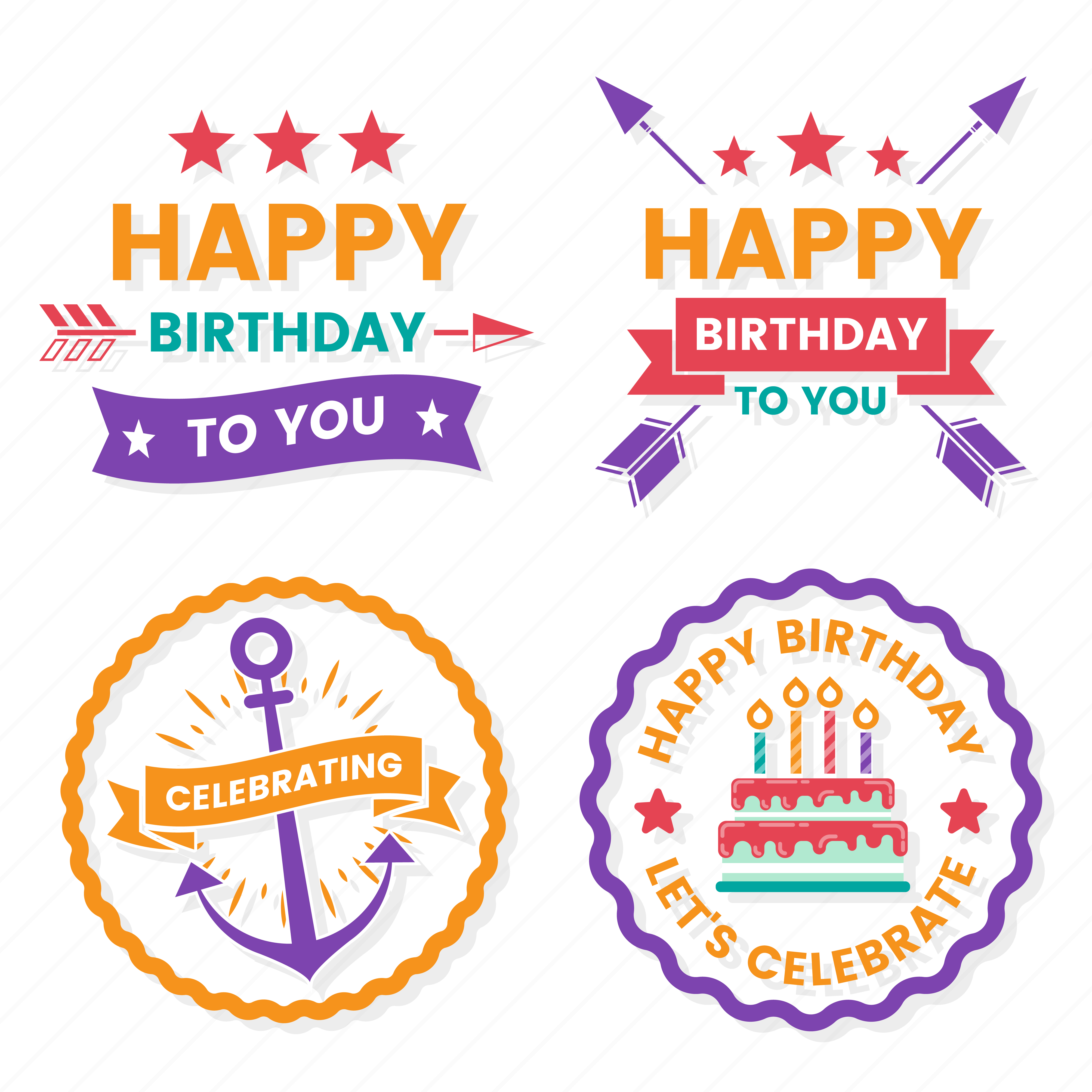 Funny Happy Birthday Logos