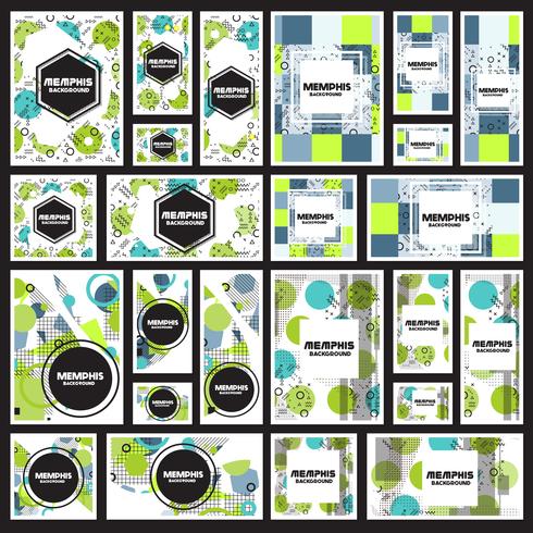 memphis background style Design Template vector