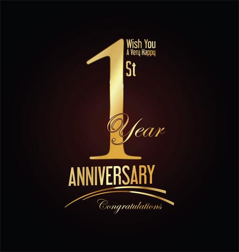 anniversary background vector