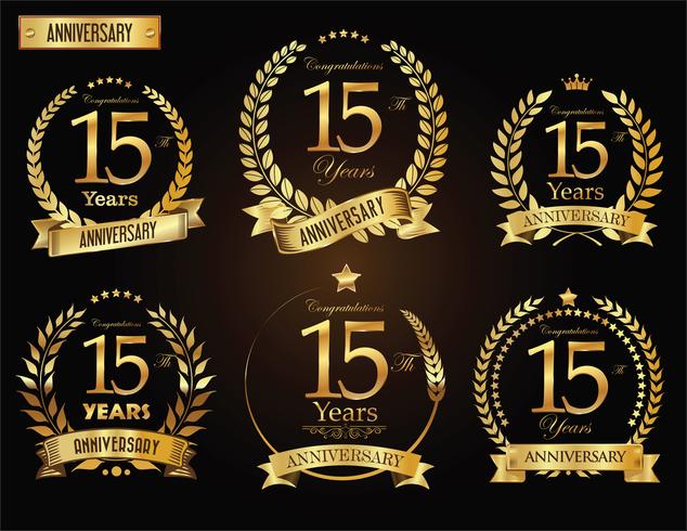 anniversary background vector