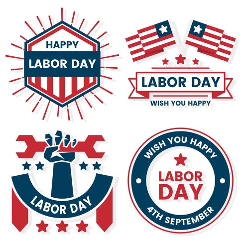 Labor Day Vector label for banner