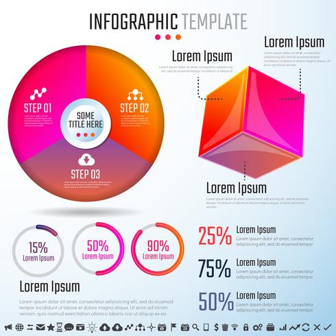 Plantilla de diseño de infografías vector