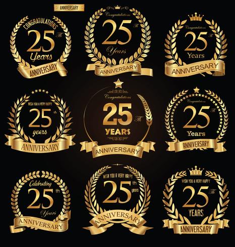 anniversary background vector