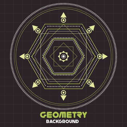 Old retro geometry Vintage style background Design Template vector