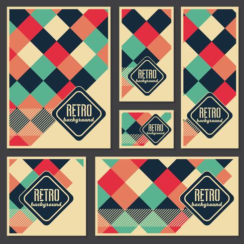 Old retro Vintage style background Design Template vector
