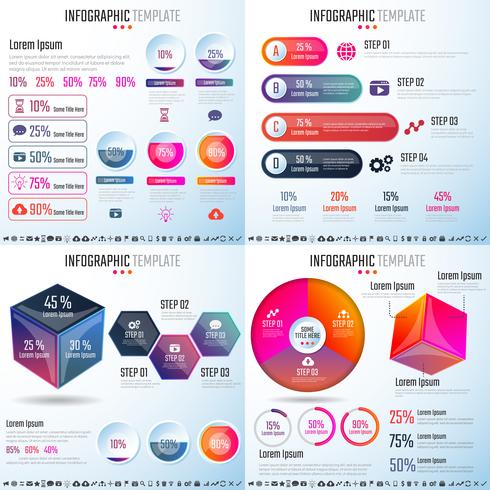 Plantilla de diseño de infografías vector