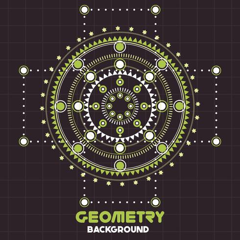 Fondo de estilo vintage de geometría retro antigua plantilla de diseño vector