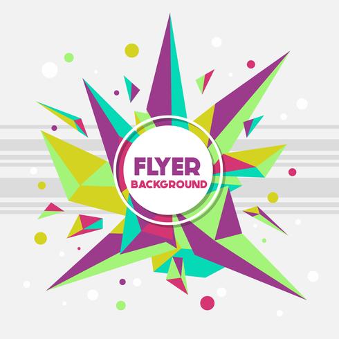 Low Poly Flyer style background Design Template vector