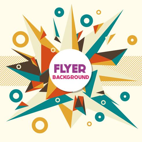 Low Poly Flyer style background diseño plantilla vector