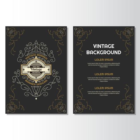 Vintage flyer background Design Template vector