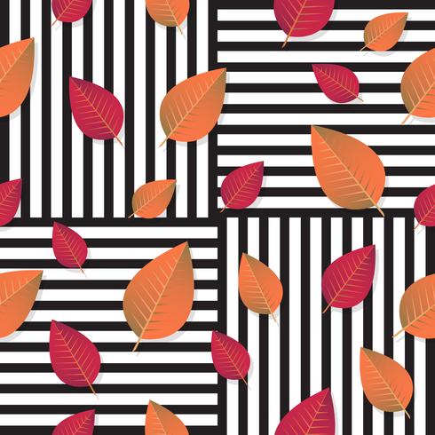 Seamless Leaves pattern Vector background