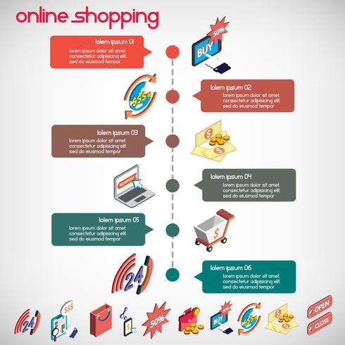 illustration of info graphic business set concept vector