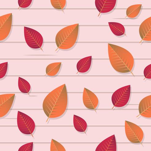 Seamless Leaves pattern Vector background