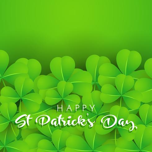 Background of shamrock for St Patrick's Day vector