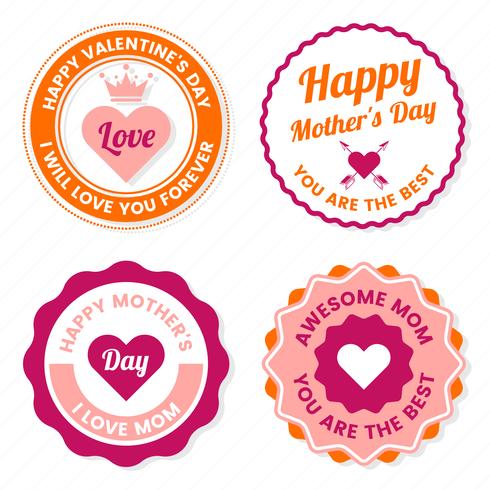 Mother Day Vector label for banner