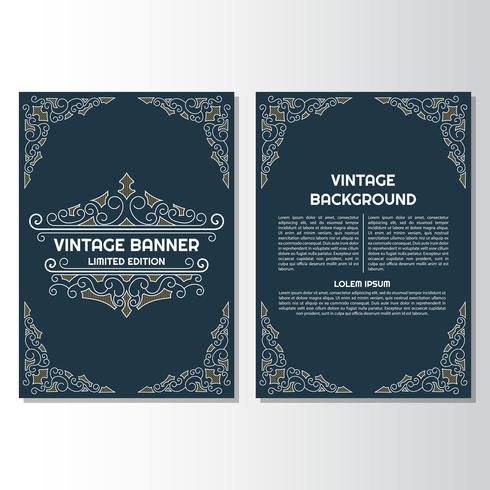 Vintage flyer background Design Template vector