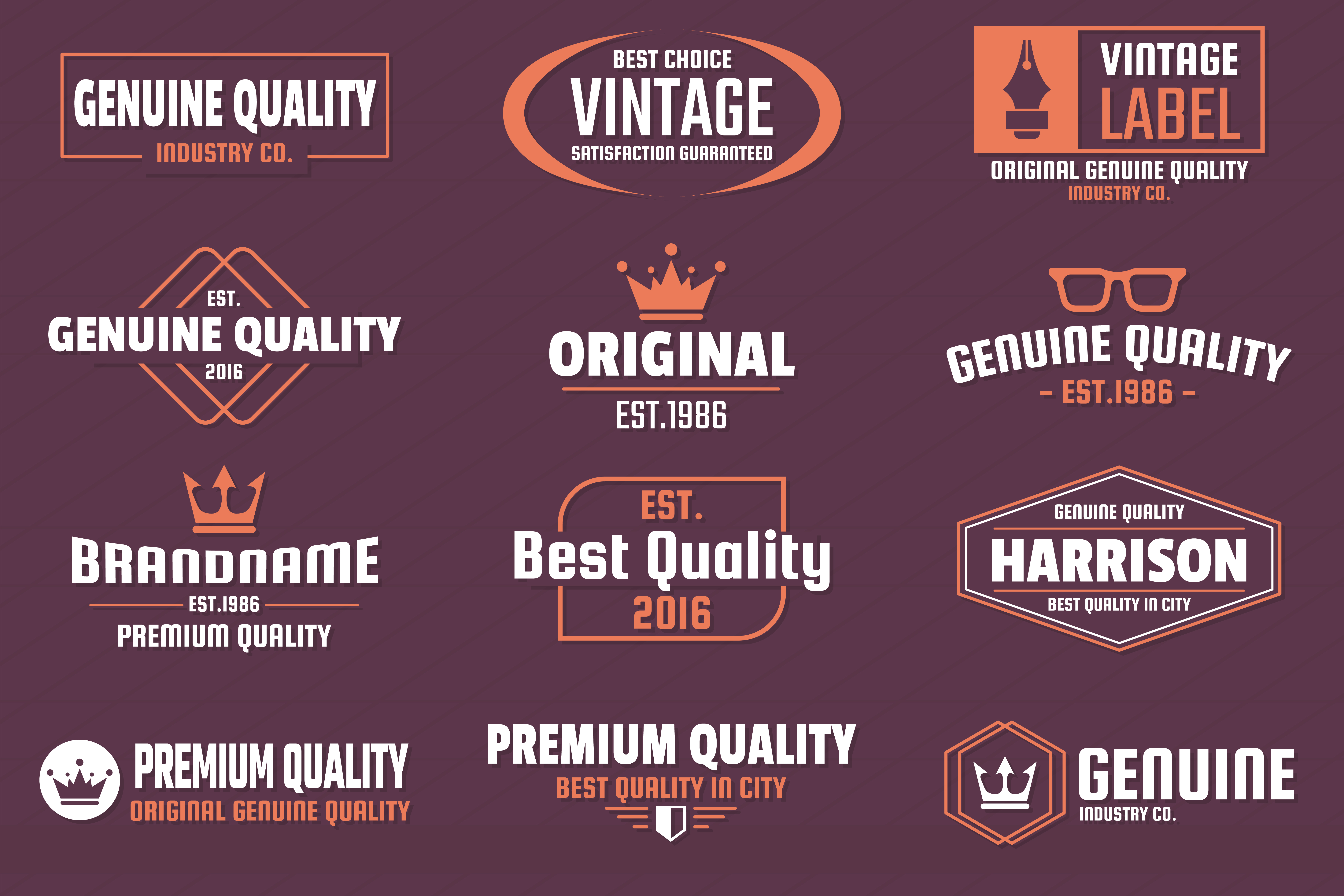 Download Vintage Retro Vector Logo for banner - Download Free ...