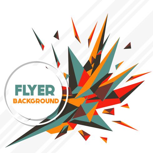 Low Poly Flyer style background Design Template vector