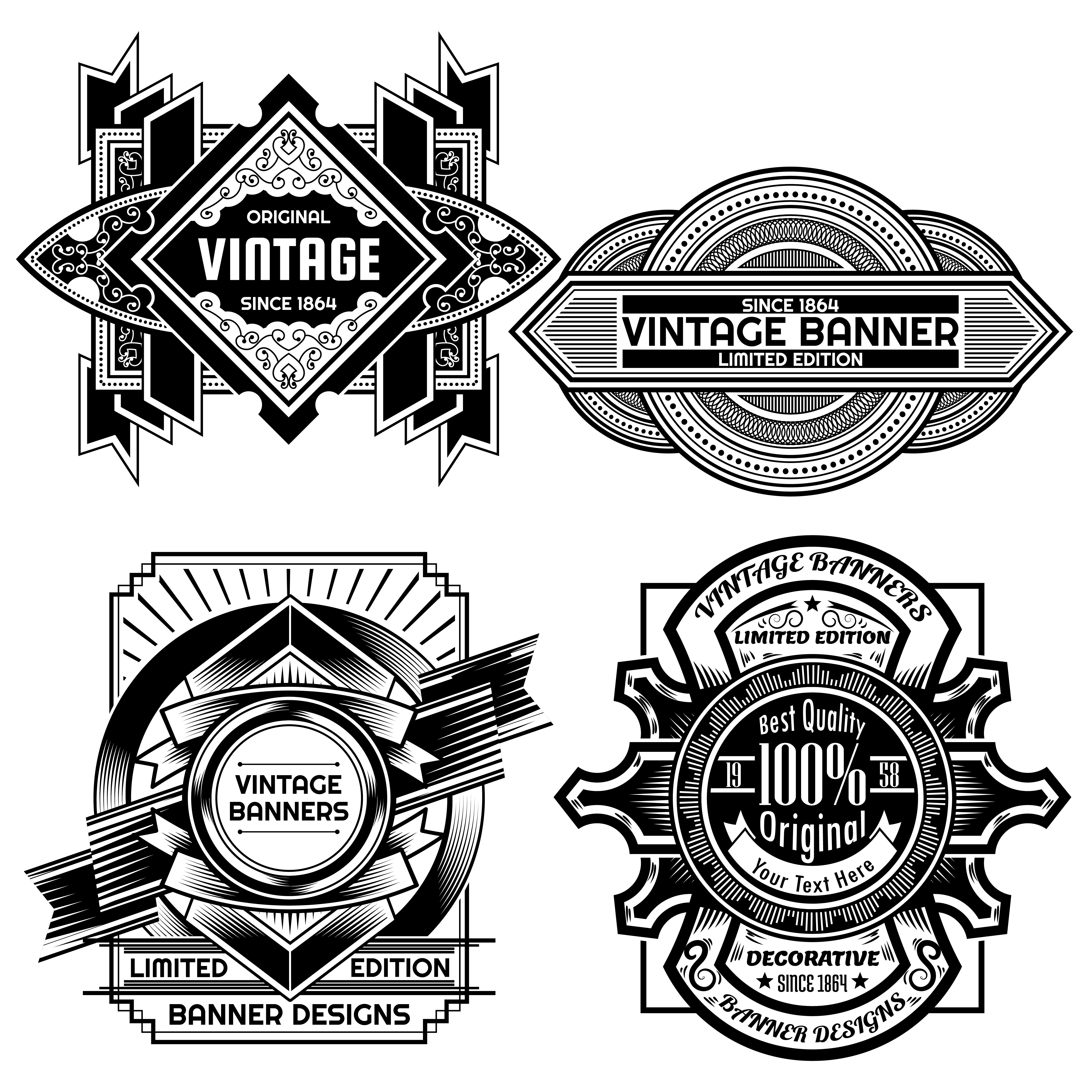 Download Vintage background label Design Template 328347 Vector Art at Vecteezy