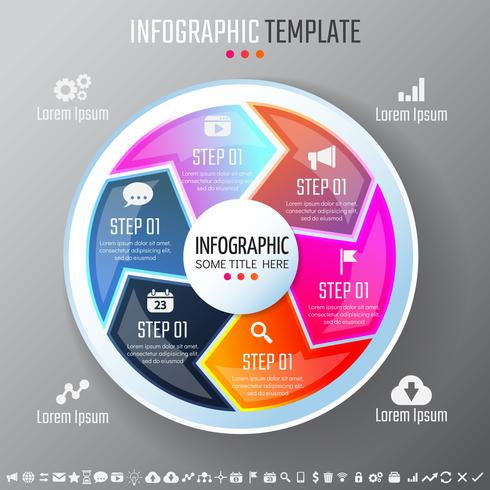 Plantilla de diseño de infografías vector