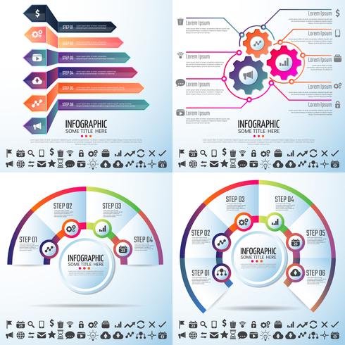 Plantilla de diseño de infografías vector