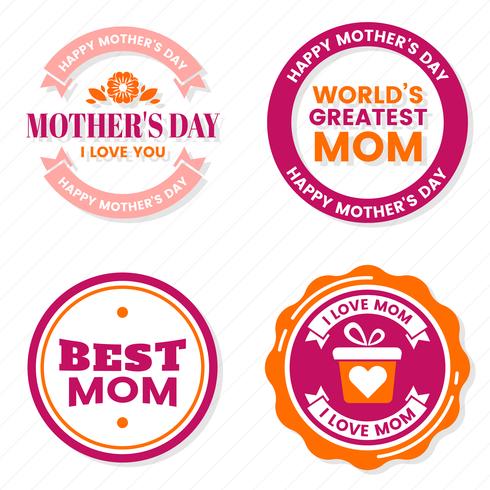 Mother Day Vector label for banner