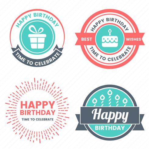 Feliz cumpleaños vector logo para banner