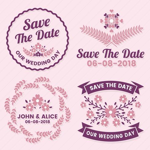 Boda Retro Vintage Vector Label