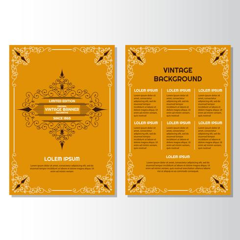 Vintage flyer background Design Template vector