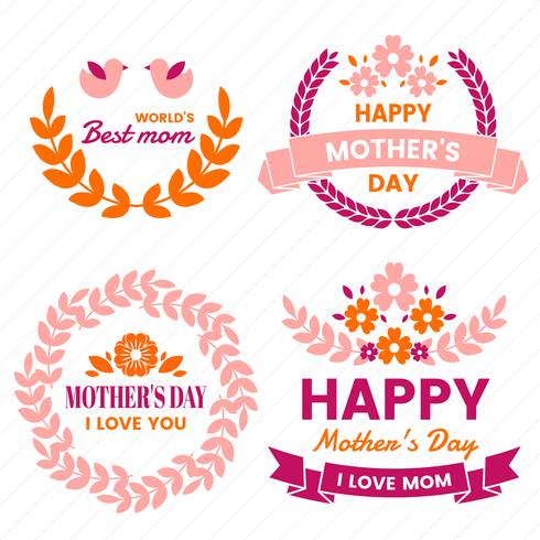 Mother Day Vector label for banner