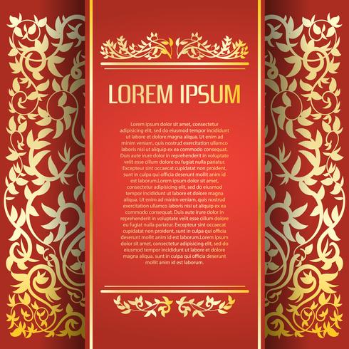 Gold background flyer style Design Template vector